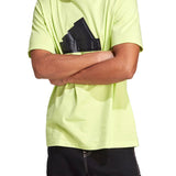 T-shirt maniche corte con logo a contrasto lime