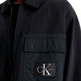 Giacca a vento con zip mix media
nero