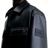 Camicia in ecopelle nero