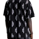 T-shirt manica corta stacked logo aop
nero