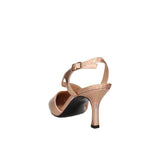 Sling-back pump in rose gold leather