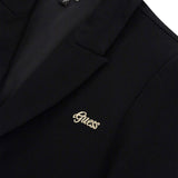Giacca oversize punto milano bambina nero