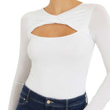 Mena twisted yoke sweater
 white