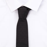 Cravatta in seta con ricamo logato 6 cm