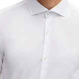 Camicia slim fit con collo francese