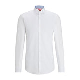 Camicia slim fit con collo francese