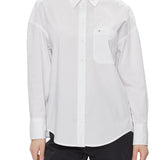 Camicia maniche lunghe oversize bianca