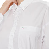 Camicia maniche lunghe oversize bianca