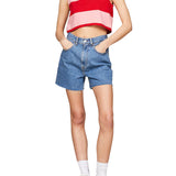 Polo crop smanicata con motivo a righe colorblock rosa multi