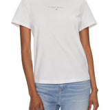 T-shirt regular fit essential stampa logo TJ - NY bianco