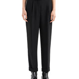 Pantalone chino con pence nero