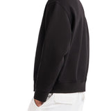 Felpa manica lunga patch nero