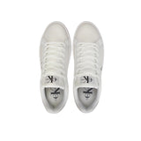 Sneakers bold platform e logo low bianco/argento