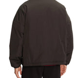 Bomber con zip logo tape sulla spalla nero
