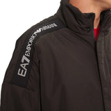 Bomber con zip logo tape sulla spalla nero