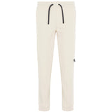 Pantalone jogger tape logo bianco laterale panna