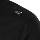 T-shirt manica corta banda logo laterale nero