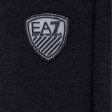 Tuta con zip e placca logo nero