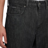 Jeans relaxed a vita media g18 black denim
