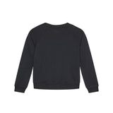 Felpa girocollo active logo ricamato laterale nero