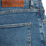 Jeans straight in denim medio