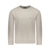 Felpa girocollo logo minimal grigio