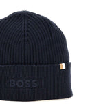 Cappello a coste logo ricamo blu