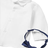 Camicia manica lunga con papillon bianco