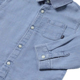 Camicia manica lunga in jeans denim medio