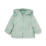 Piumino cappuccio reversibile verde acqua