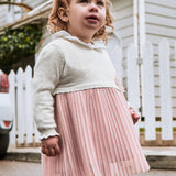 Abito fondo plisset rosa
