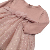 Abito con inserti paillettes rosa