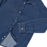 Camicia manica lunga jeans denim scuro