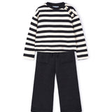 Completo due pezzi maglia e pantalone nero