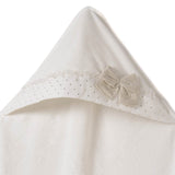 Asciugamano fiocco panna