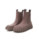 Stivaletto Chelsea con zip taupe
