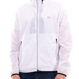 Giubbino con zip e placchetta logo bianco