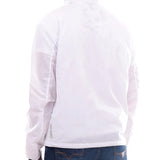 Giubbino con zip e placchetta logo bianco