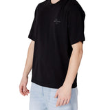 T-shirt mini logo sul petto nero