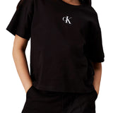 T-shirt kids logo boxy nero