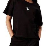 T-shirt teen logo boxy nero