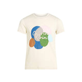 T-shirt teen stampa grafica multicolor panna