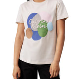 T-shirt teen stampa grafica multicolor panna