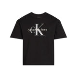 T-shirt teen monologo glitter nero