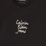 T-shirt teen slim fit logo handwriting nero