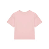 T-shirt teen logo monogram flock boxy rosa