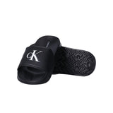 Ciabatte con maxi logo nero