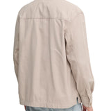 Giacca camicia di cotone taglio relaxed beige