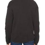 Lupetto logo monogram sul petto in cotone nero