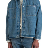 Giubotto di jeans in denim medio